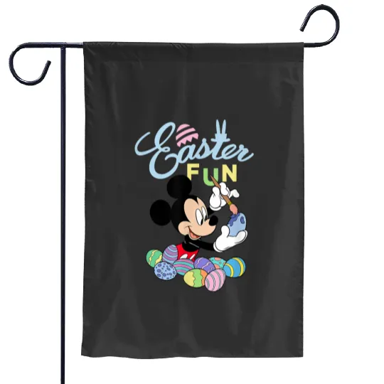 Disney Mickey Mouse Easter Fun Painting Eggs Garden Flags