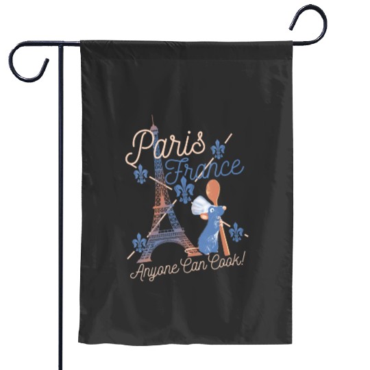 Womens Disney Pixars Ratatouille Remy Paris France VNeck Garden Flags