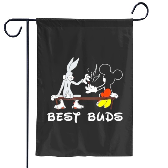 Best Buds Disney Garden Flags - Bugs Bunny & Mickey Mouse cotton Garden Flags, Graphic Garden Flags for men, women, Unisex,  Gifts