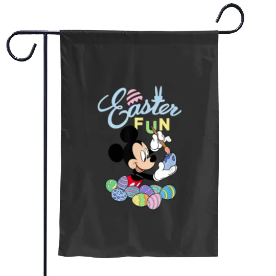 Disney Mickey Mouse Easter Fun Painting Eggs Garden Flags