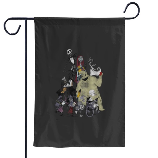 Disney Nightmare Before Christmas Group Shot Front Back Garden Flags