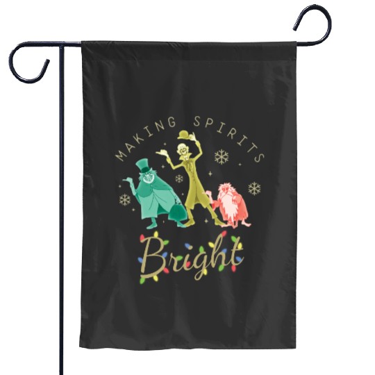 Vintage The Haunted Mansion Garden Flags, Making Spirits Bright Disney Christmas Garden Flags