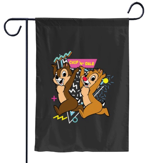 Chip and Dale Garden Flags,Disney Couple Garden Flags, Disney Family Garden Flags, Disney Vacation Garden Flags