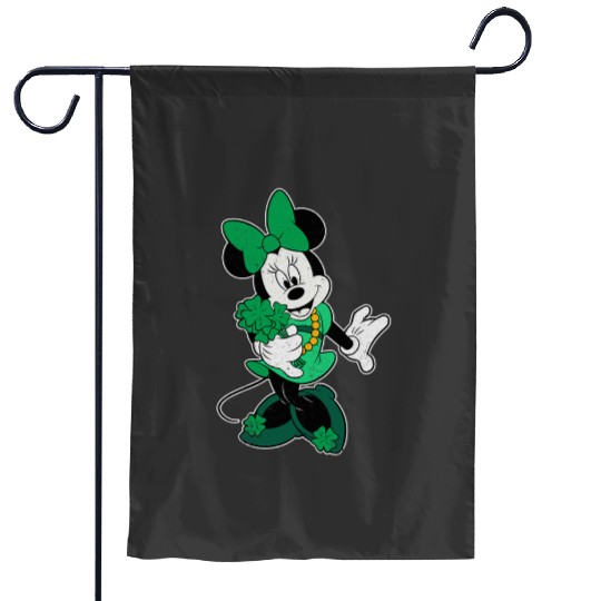 Disney Retro Shamrock Minnie Mouse St. Patricks Day Garden Flags