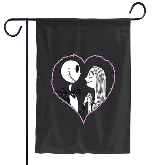 Disney The Nightmare Before Christmas Jack Sally Heart Garden Flags