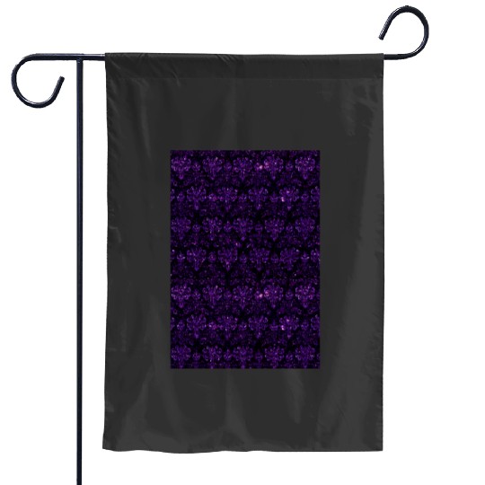 Disney Haunted Mansion purple glitter pattern Graphic Garden Flags