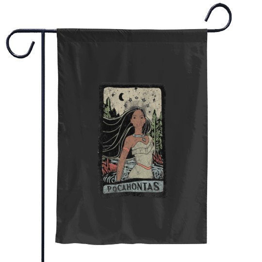 Disney Pocahontas Vintagess Portrait Style Graphic Garden Flags
