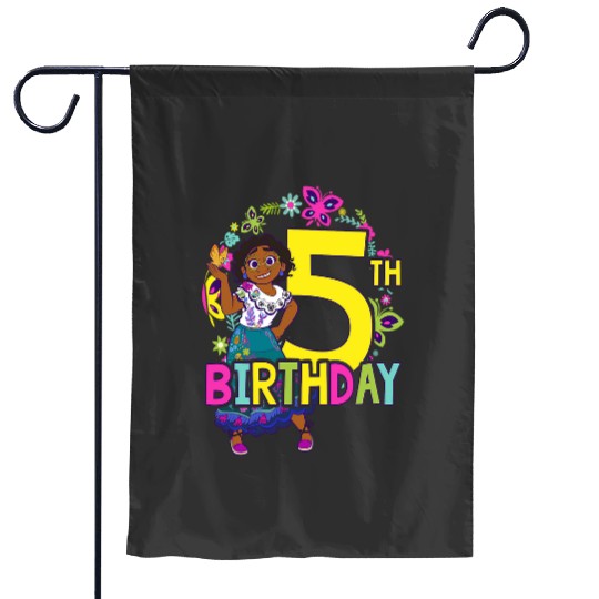 Disney Encanto Maribel 5th Birthday Smile Floral Portrait Garden Flags