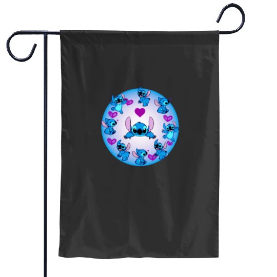 Cute stitch stained glass window  , Stitch Eras Tour , Stitch Shirt, Disney Land Lilo and Stitch Garden Flags