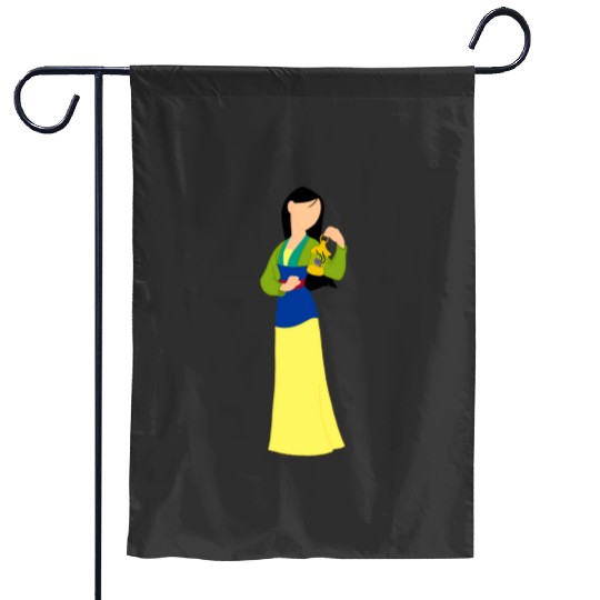 Beautiful Young Female Japaese Anime Character Sticker: Disney Mulan Anime Mushu, Mulan and Mushu Garden Flags