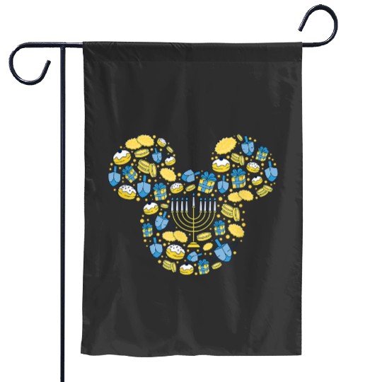 Disney Mickey Mouse Icon Hanukkah Chanukah Dreidel Menorah Garden Flags