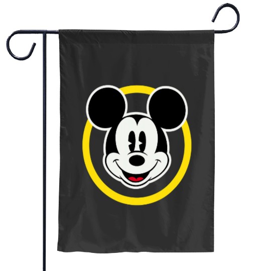 Amazonss Essentials Disney Smiling Mickey in Yellow Circle Garden Flags