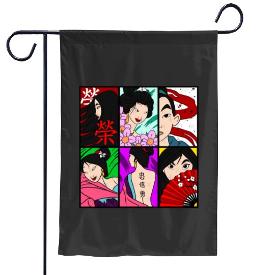 Kyudo - shin zen bi  : Disney Mulan Anime Mushu, Mulan and Mushu Garden Flags