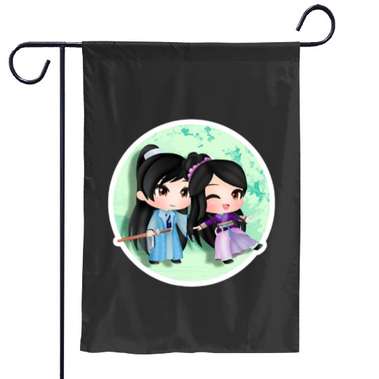 Warrior Princess Sticker6: Disney Mulan Anime Mushu, Mulan and Mushu Garden Flags