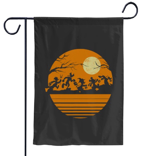 disney mickey mouse and friends halloween Garden Flags