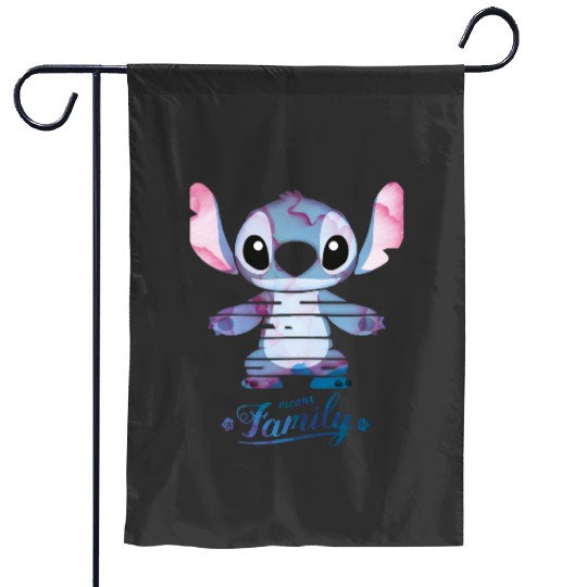 Stitch  Ohana means family Throw Blanket, Stitch Eras Tour , Stitch Shirt, Disney Land Lilo and Stitch Garden Flags