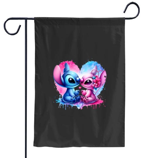 stitch and angel christmas 21   , Stitch Eras Tour , Stitch Shirt, Disney Land Lilo and Stitch Garden Flags
