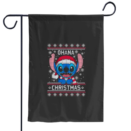 Ohana Means Family And Family Means Christmas . Sticker, Stitch Eras Tour , Stitch Shirt, Disney Land Lilo and Stitch Garden Flags
