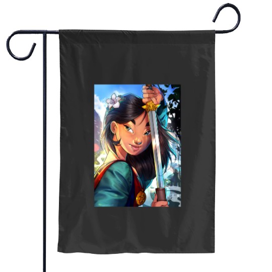 Dragon Sticker: Disney Mulan Anime Mushu, Mulan and Mushu Garden Flags