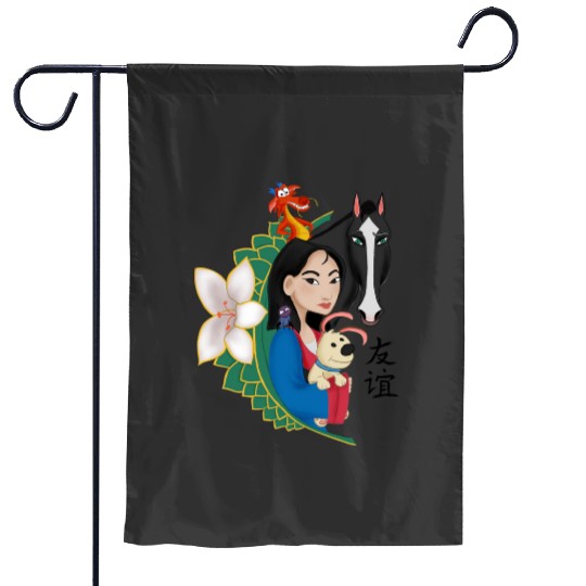 Oni Geisha Green Anime Active 2: Disney Mulan Anime Mushu, Mulan and Mushu Garden Flags