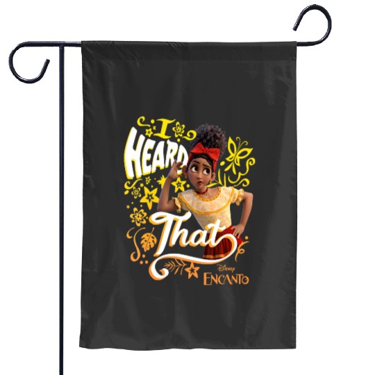 Womens Disney Encanto Dolores I Heard That Portrait VNeck Garden Flags