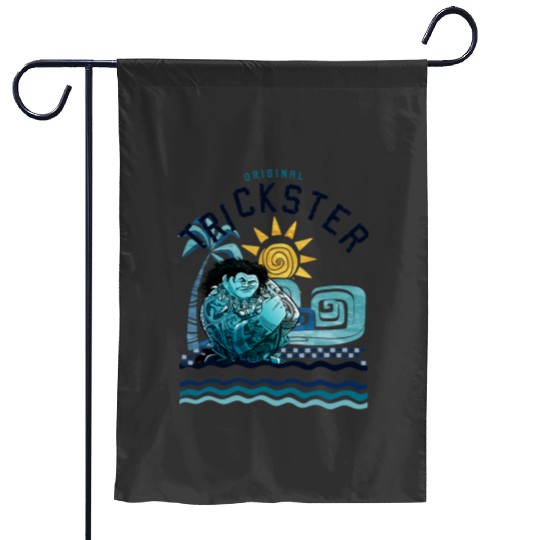 disney moana maui original trickster blue gradient portrait Garden Flags