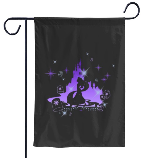 Disney Tangled Rapunzel Silhouette Portrait Graphic Garden Flags