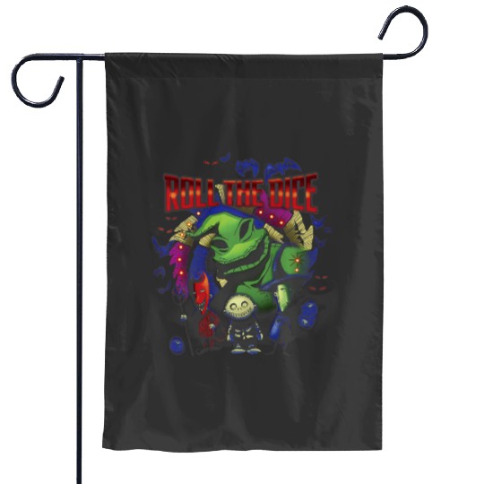 Discover disney nightmare bee christmas oogie roll dice premium Garden Flags