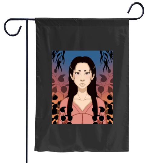 Shy Geisha  : Disney Mulan Anime Mushu, Mulan and Mushu Garden Flags