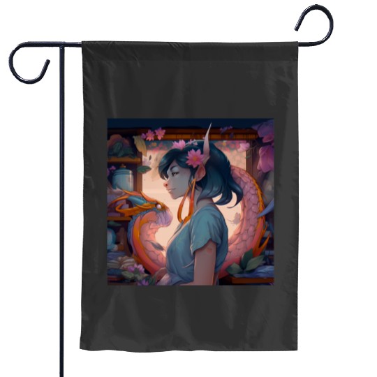 Avatar the Last Airbender: Disney Mulan Anime Mushu, Mulan and Mushu Garden Flags