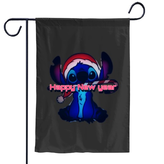HAPPY NEW YEAR 2022 MERRY CHRISTMAS Graphic , Stitch Eras Tour , Stitch Shirt, Disney Land Lilo and Stitch Garden Flags