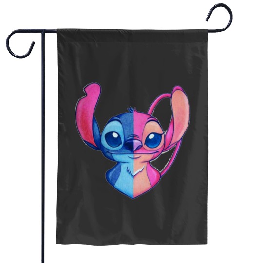 Stitch and Angel Poster, Stitch Eras Tour , Stitch Shirt, Disney Land Lilo and Stitch Garden Flags