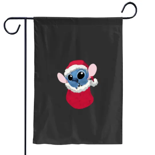 Santa stitch Shower Curtain, Stitch Eras Tour , Stitch Shirt, Disney Land Lilo and Stitch Garden Flags