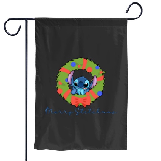Merry Stitchmas Stitch fan art  , Stitch Eras Tour , Stitch Shirt, Disney Land Lilo and Stitch Garden Flags