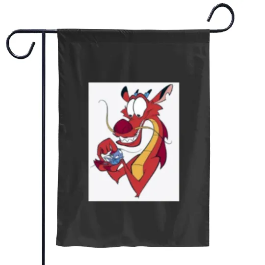 Mulan Cricket Throw Blanket: Disney Mulan Anime Mushu, Mulan and Mushu Garden Flags