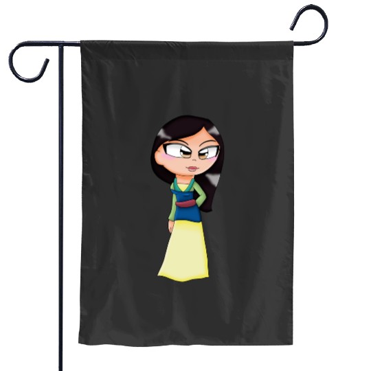 Vintage Animated Comedy Film-  Movie  : Disney Mulan Anime Mushu, Mulan and Mushu Garden Flags