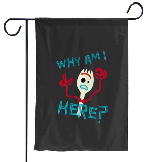 Discover Disney Pixarss Toy Story 4 Cute Forky Why Am I Here Logo Premium Garden Flags