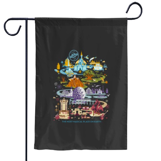Discover Disney Walt Disney World 50th Anniversary Long Sleeve Garden Flags