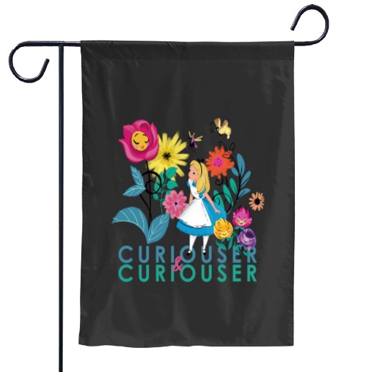 Discover Disney Alice in Wonderland Curiouser Curiouser Sweatshirt Garden Flags