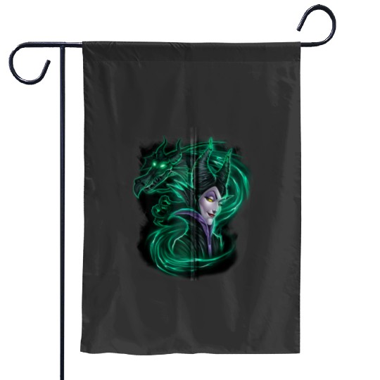 disney sleeping beauty maleficent Greens dragon portrait zip Garden Flags