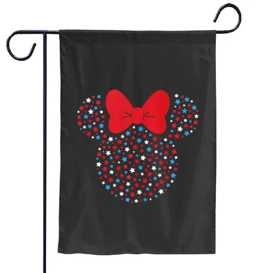 disney minnie mouse red white blue stars 4th of july Garden Flags
