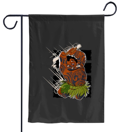 Discover Disney Moana Maui Here I Come Tribal Tattoos Chest Portrait Premium Garden Flags