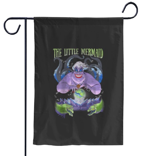 Disney The Little Mermaid Evil Ursula Crystal Ball Raglan Baseball Tee Garden Flags