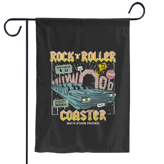Disney Rock N Roller Coaster  Garden Flags, Vintage Disney Hollywood Studios Garden Flags, Disney World Garden Flags