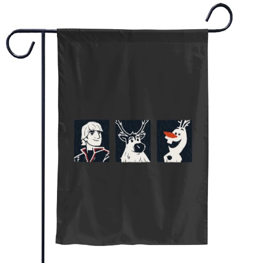 disney frozenss 2 Kristoff Sven and Olaf Garden Flags