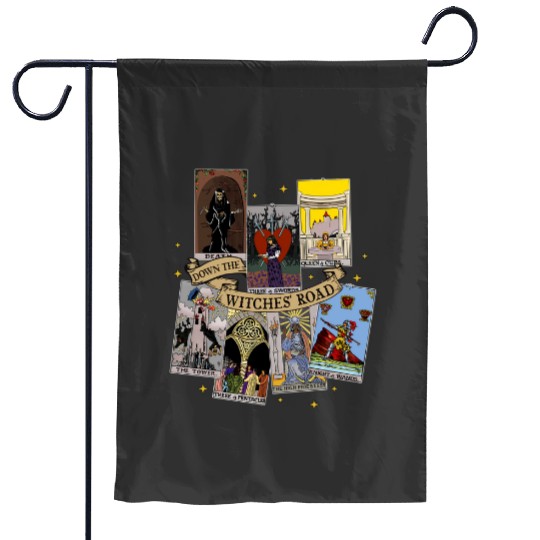 Agatha All Along Tarot Cards Garden Flags, Marvel Show Disney, Agatha Harkness Down The Witches