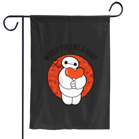 disney big hero 6 baymax hug valentines graphic Garden Flags