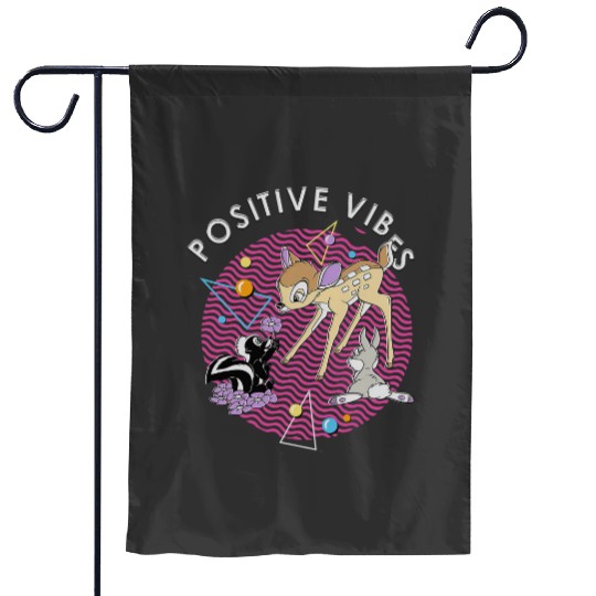 disney bambi thumper and flower positive vibes 90s Garden Flags