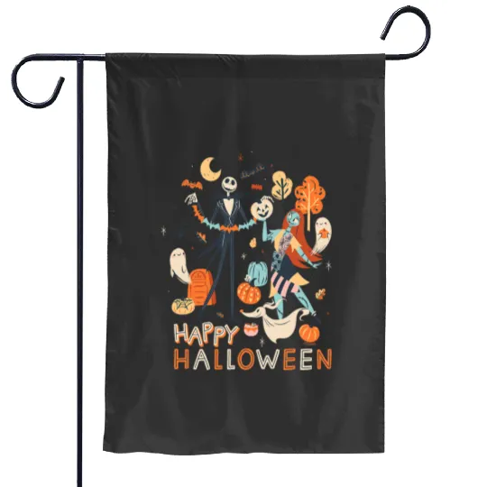 Disney The Nightmare Before Christmas Jack Sally Halloween Garden Flags