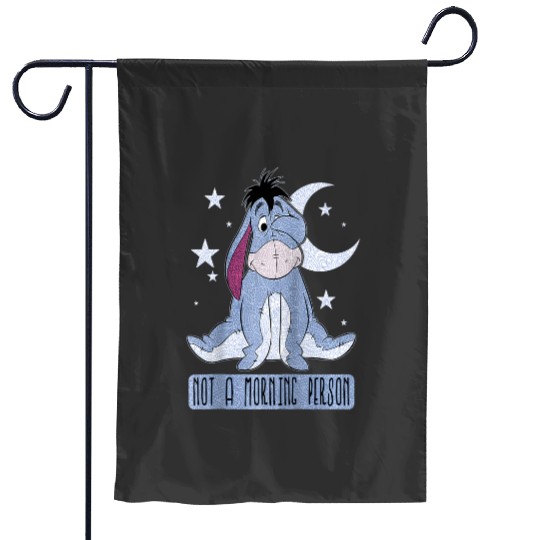 Disney Winnie The Pooh Eeyore Not A Morning Person Raglan Baseball Tee Garden Flags